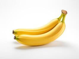 ai gegenereerd banaan geïsoleerd Aan wit achtergrond, met knipsel pad foto