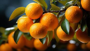 ai gegenereerd vers citrus fruit, natuur gezond aan het eten, levendig kleuren in overvloed gegenereerd door ai foto