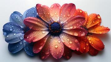 ai gegenereerd mooi kleurrijk glitters bloemen foto