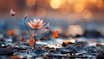 ai gegenereerd levendig herfst bladeren versieren de rustig Woud in oktober gegenereerd door ai foto