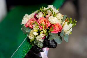 bruiloft boeket. bruid bloemen. bruiloft decoratie. bruiloft dag foto