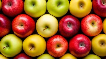 ai gegenereerd rangschikking van appel kleuren foto