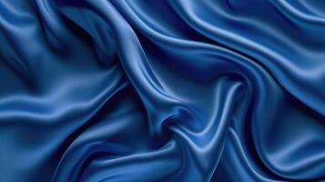 ai gegenereerd luxueus abstract met een diep blauw satijn textuur, belichamen weelde en elegantie, ai gegenereerd. foto