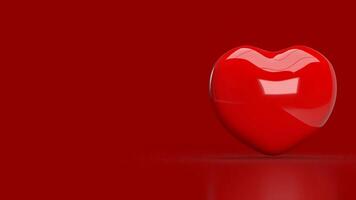 de hart voor liefde of Gezondheid concept 3d weergave. foto