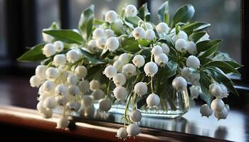 ai gegenereerd versheid en elegantie in natuur boeket, een geschenk van liefde gegenereerd door ai foto