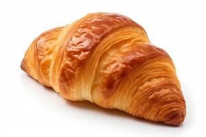 croissant geïsoleerd Aan wit achtergrond.generatief ai. foto