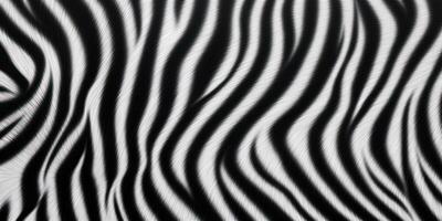 ai gegenereerd zebra strepen, zwart en wit dier huid textuur. dieren in het wild patroon achtergrond foto