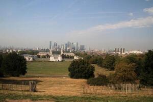 een visie van Greenwich in Londen van de observatorium foto