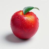 ai gegenereerd zuidelijk fruit nectarine Aan wit geïsoleerd achtergrond - ai gegenereerd beeld foto