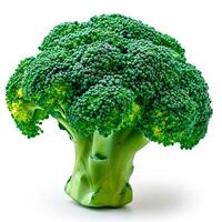 ai gegenereerd vers broccoli, eco producten, rijp groenten Aan een wit geïsoleerd achtergrond - ai gegenereerd beeld foto