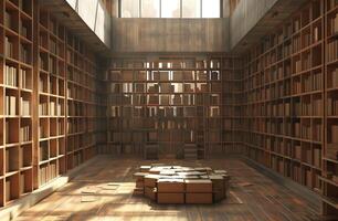 ai gegenereerd kabinet in ouderwets stijl. huis bibliotheek. gemaakt door kunstmatig intelligentie. foto