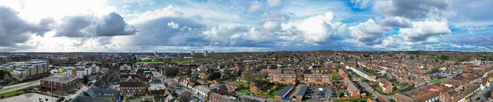 hoog hoek panoramisch visie van Stevenage stad van Engeland Super goed Brittannië. feb 23e, 2023 foto