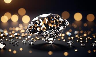 ai gegenereerd diamant , wit, blauw, rood, groen, geel diamanten sieraden ontwerp , luxe diamanten achtergrond, saffier edelsteen, macro diamanten foto