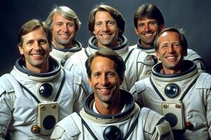 ai gegenereerd astronaut team ruimte foto