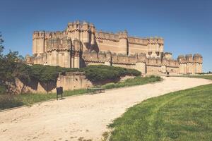 coca kasteel castillo de coca is een verrijking gebouwd in de 15e eeuw en is gelegen in coca, in Segovia provincie, Castilla y leon, Spanje foto