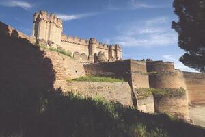 coca kasteel castillo de coca is een verrijking gebouwd in de 15e eeuw en is gelegen in coca, in Segovia provincie, Castilla y leon, Spanje foto