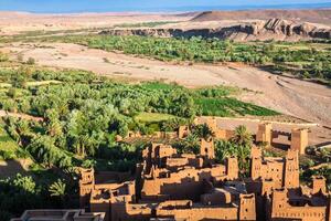 ait benhaddou is een versterkt stad, of ksar, langs de voormalig caravan route tussen de Sahara en Marrakech in Marokko. foto