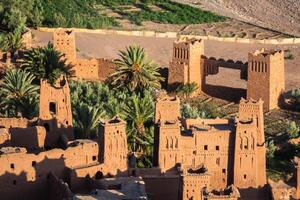 visie van ait benhaddou kasbah, ait ben haddou, ouarzazate, Marokko foto