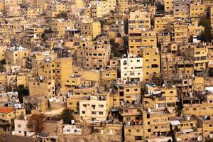 antenne visie van Amman stad de hoofdstad van Jordanië. stad scape van Amman. foto