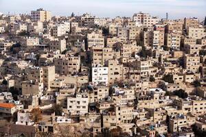 antenne visie van Amman stad de hoofdstad van Jordanië. stad scape van Amman. foto