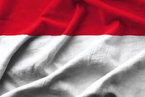 bewonderend de schoonheid van een mooi rood en wit vlag, waar stoutmoedig kleuren Golf in eenheid, symboliseert nationaal trots en soevereiniteit foto