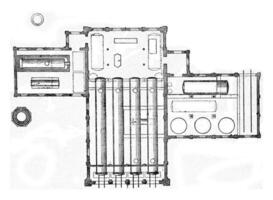 plan een fabriek stendal voor injectie van de bossen, methode rutgers, wijnoogst gravure. foto