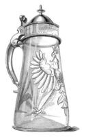 pot van bier sigismund Augustus, bewaard gebleven in een verzameling van Parijs, wijnoogst gravure. foto
