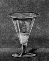 vlamloos lamp, wijnoogst gravure. foto