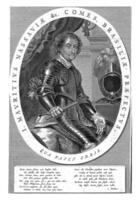 portret van John maurice, prins van nassau-siegen, 1647, wijnoogst illustratie. foto