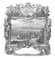 vastleggen van menen, 1706, wijnoogst illustratie. foto