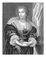 portret van henrietta Maria, vrouw van Karl ik van Engeland foto