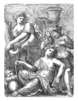 Ceres, Bacchus en Venus, pieter busje der plas ik, 1687 - 1708 foto