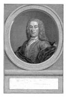 portret van pieter busje de peiling, Jakob houbraken, 1749 - 1780 foto