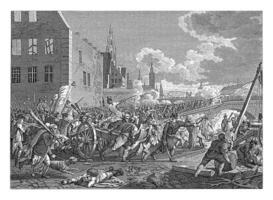 het uitbreken van de opstand in brabant tegen de oostenrijks regel, 1789 foto