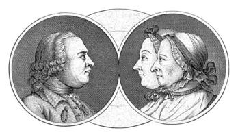 portretten van caspar philips jacobsz., zijn vrouw en hun dochter foto