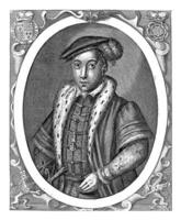 portret van edward vi, koning van Engeland, simon busje de pas, 1618 foto