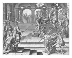 koning josiah bestellingen de doden van de priesters van de tempels foto