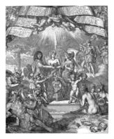 allegorie van de huwelijk van franciscus mollo en anna Maria Oem, 1674 foto