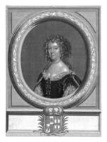 portret van catherine van opschepperij, koningin van Engeland. foto