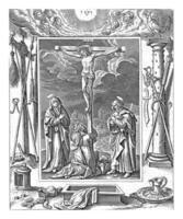 kruisiging van Christus, antonie wierix ik, na maerten de vos, 1582 - 1586 foto