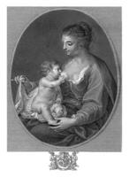Maria met kind, francesco bartolozzi, na anthony busje dijk, 1770 foto