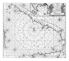 paspoort kaart van een deel van de zuidwesten kust van Italië en de noorden kust van Sicilië, jan luiken foto