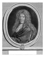 portret van jean Baptiste de la Quintinie, gerard edelinck, na florent de la merrie-ricart, 1666 - 1707 foto