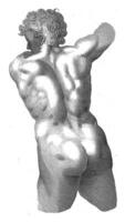 mannetje naakt gezien Aan de rug, anoniem, 1688 - 1698 foto