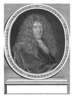 portret van botanicus jean Baptiste de la Quintinie, Abraham de blois foto