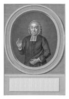 portret van de prediker philippus serrurier, reinier vinkeles i, na Johannes cornelis Mertens, 1787 foto