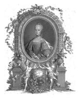 portret van Marie Antoinette van Oostenrijk, Johann esaias Nilson, na John Michael Millitz, 1770 - 1788 foto
