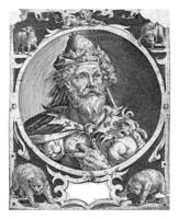 koning david net zo een van de negen helden, crispijn busje de passe i, 1574 - 1637 foto