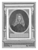 portret van de arts en botanicus frederick Ruysch, jan wandelaar, in of na 1723 - 1759 foto