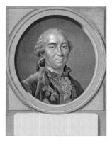 portret van georges louis leclerc tellen de buffon, Jakob houbraken, na drouais, 1774 foto